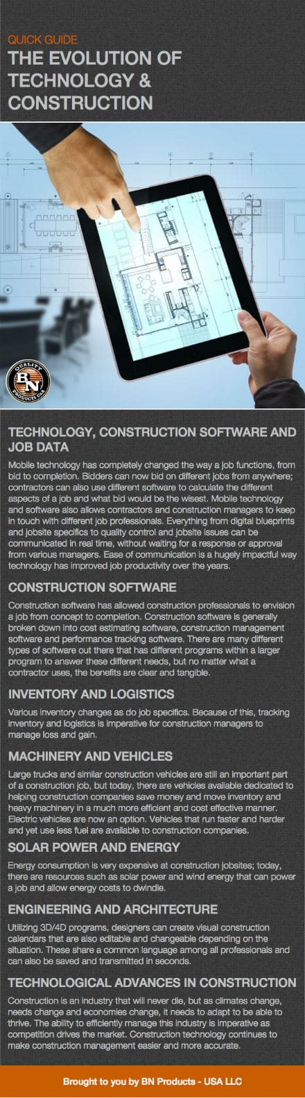 evolution of technology & construction