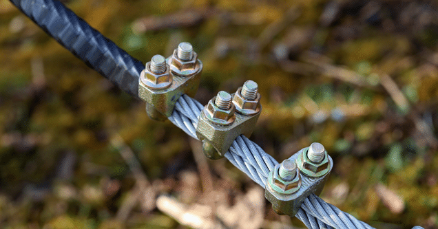 close up shot of metal saddle struts