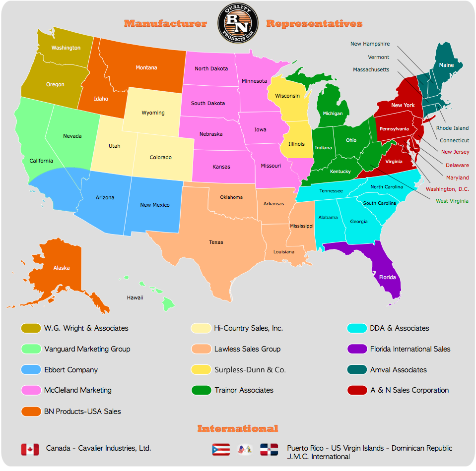 View Our Sales Representatives BN ProductsUSA, LLC
